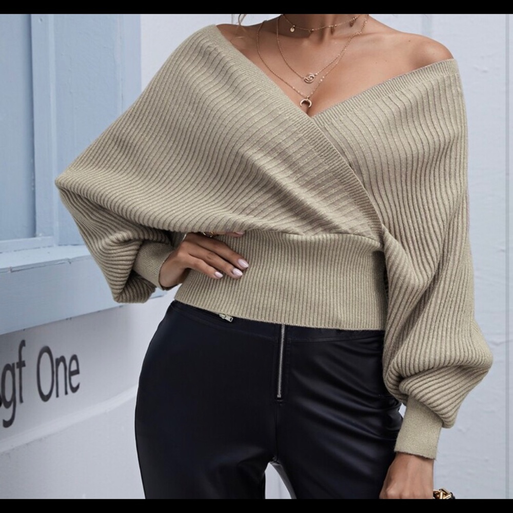 Batwing sleeve sweater